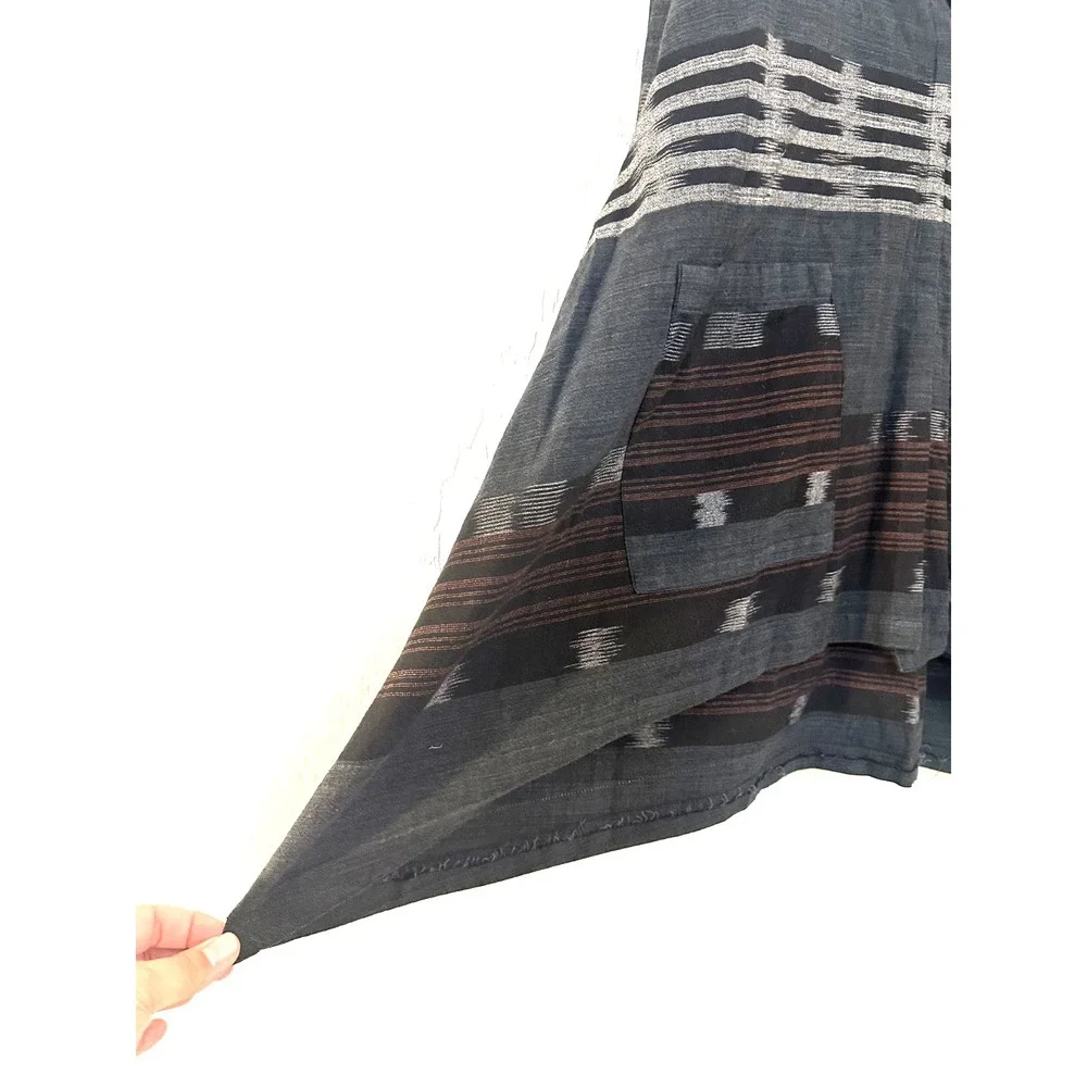 Yasuko Kurisaka Tunic One Size Cotton Lagenlook  Minimalist Oversized Asymmetric - Picture 12 of 16